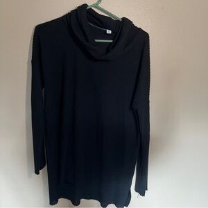 Black Cowl Neck Sweater